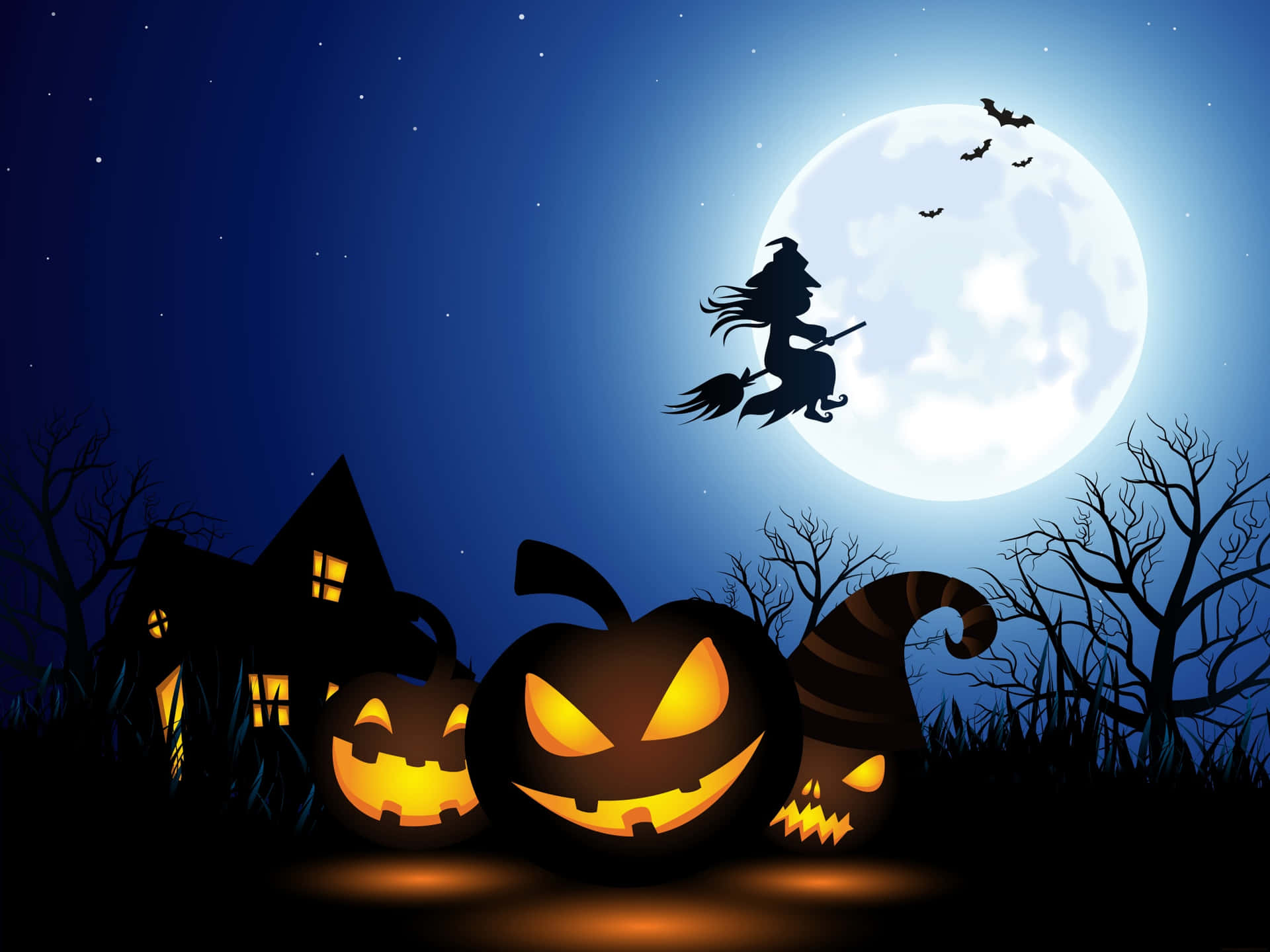 Skræmmende Halloween-billeder med uhyggelige hekse og gæs.