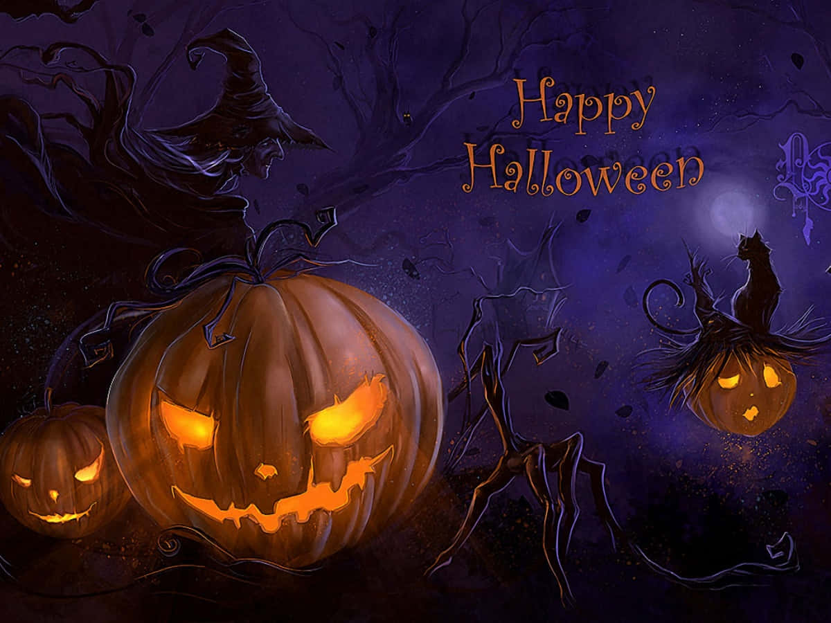 Skræmmende Halloween billeder skræmme dig med deres brændende øjne.