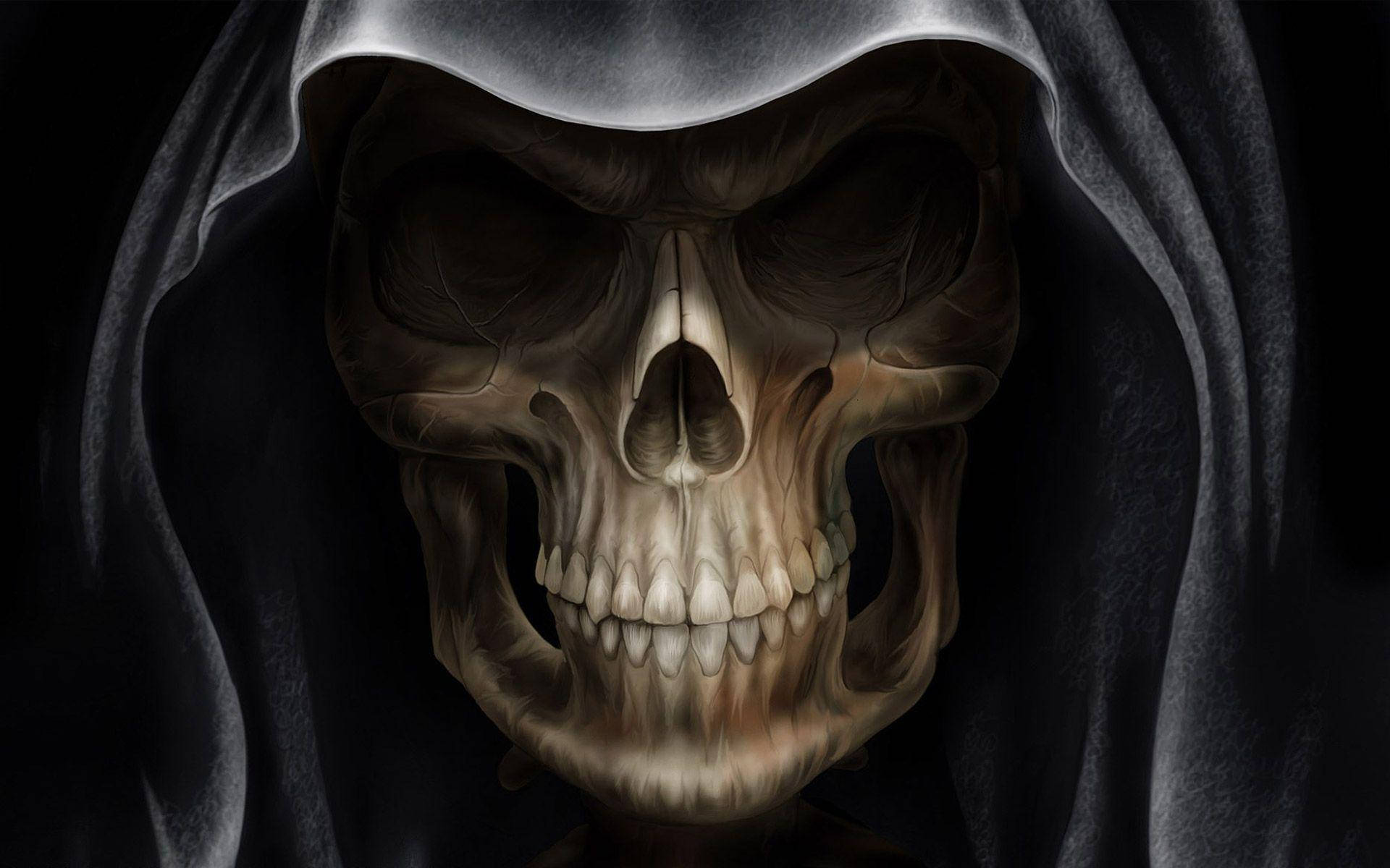 Skræmmende Menneskelige Skelet Desktop Wallpaper