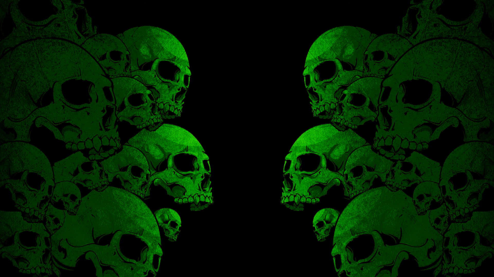 green skull and crossbones