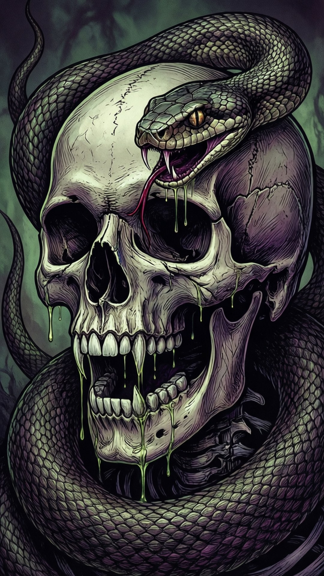 Teschio e Serpente Sfondi