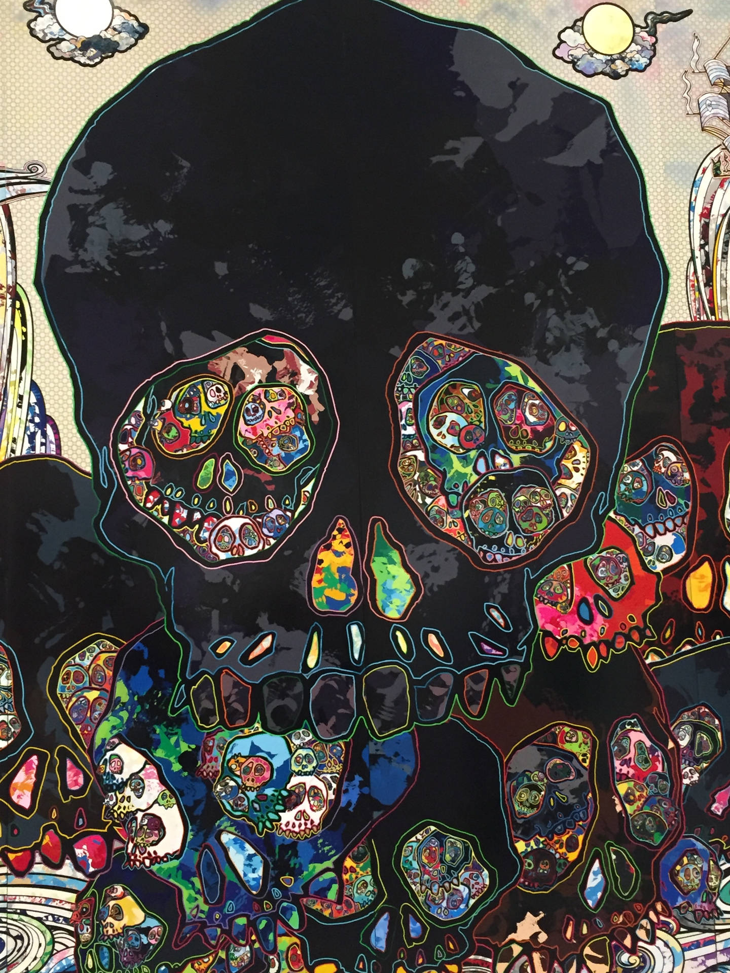 A Spooky, Bewitching Skull Art Wallpaper