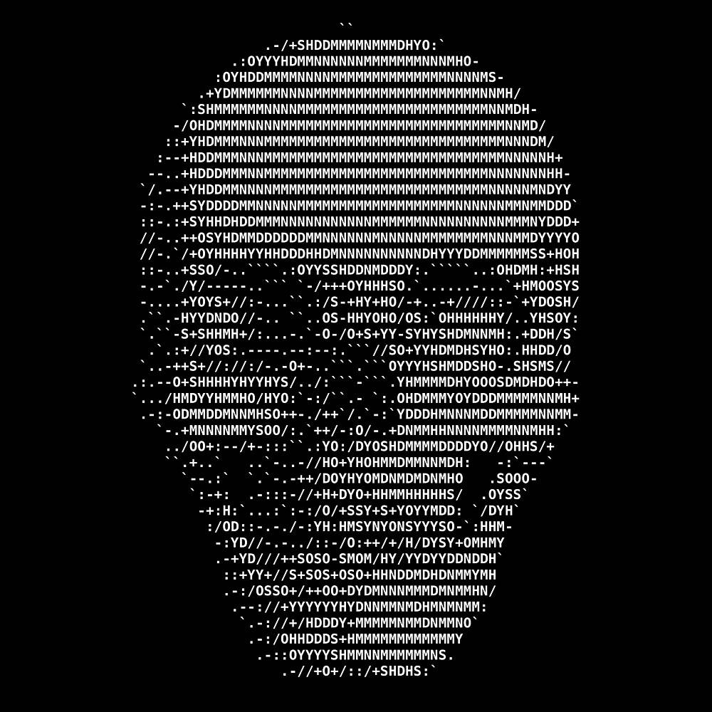 Skull ASCII Text Wallpaper