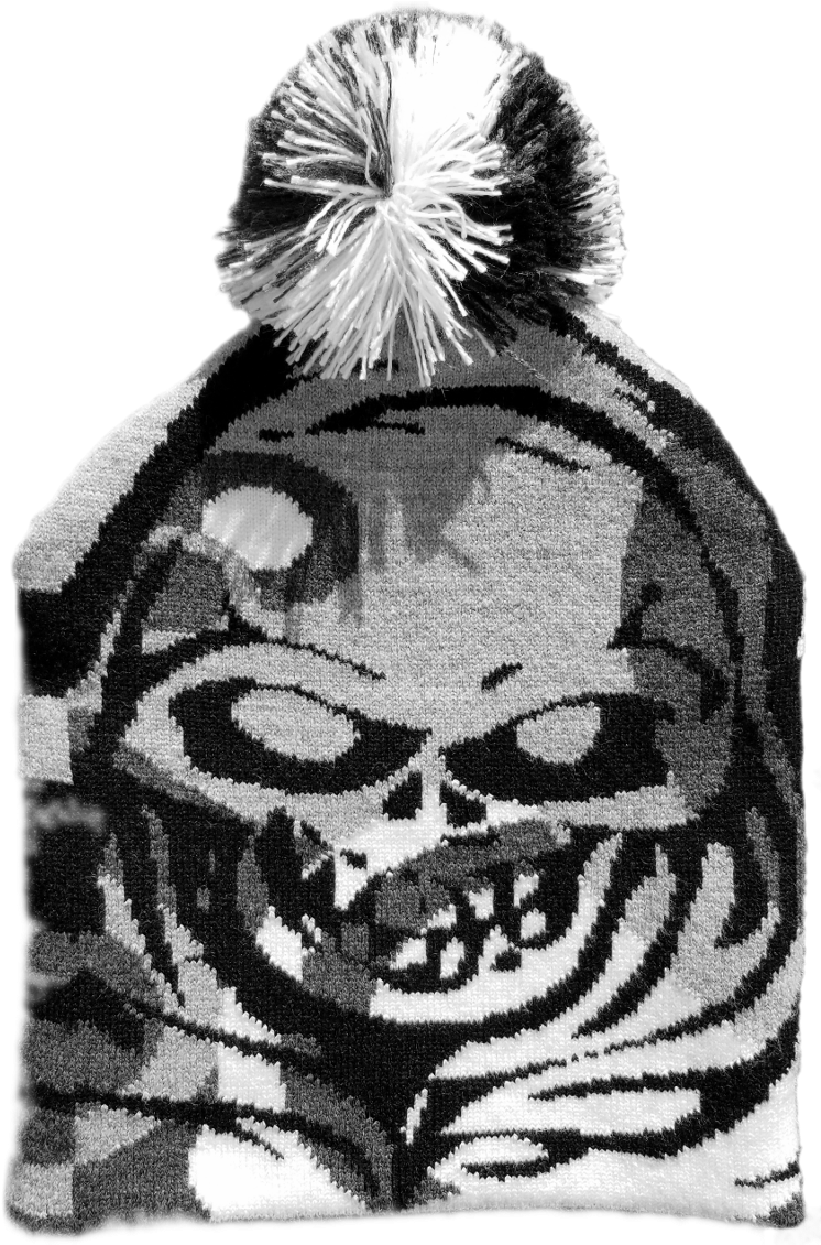 Skull Beanie Hat Design PNG