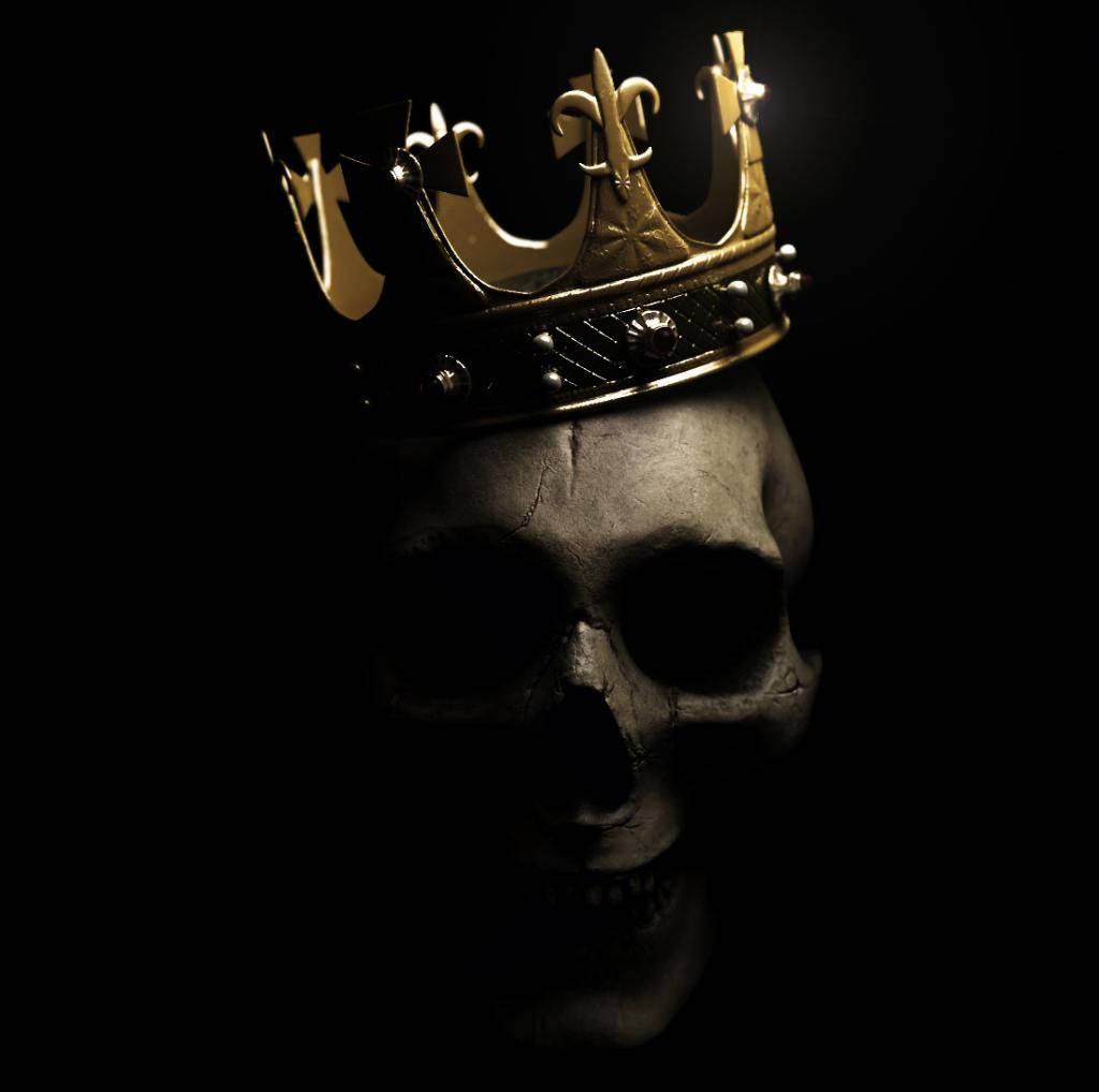 Skull Black King Crown Wallpaper