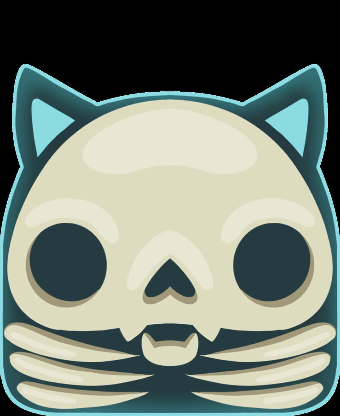 Skull Cat Blooket Character Wallpaper