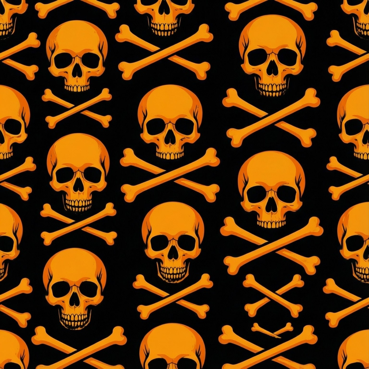 Skull Crossbones Pattern Wallpaper