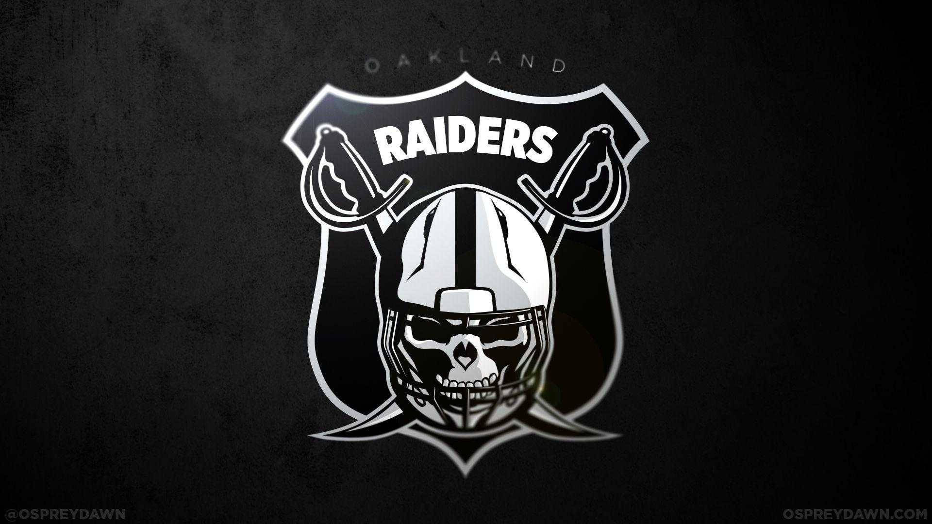 Skull Designed Oakland Raider Poster