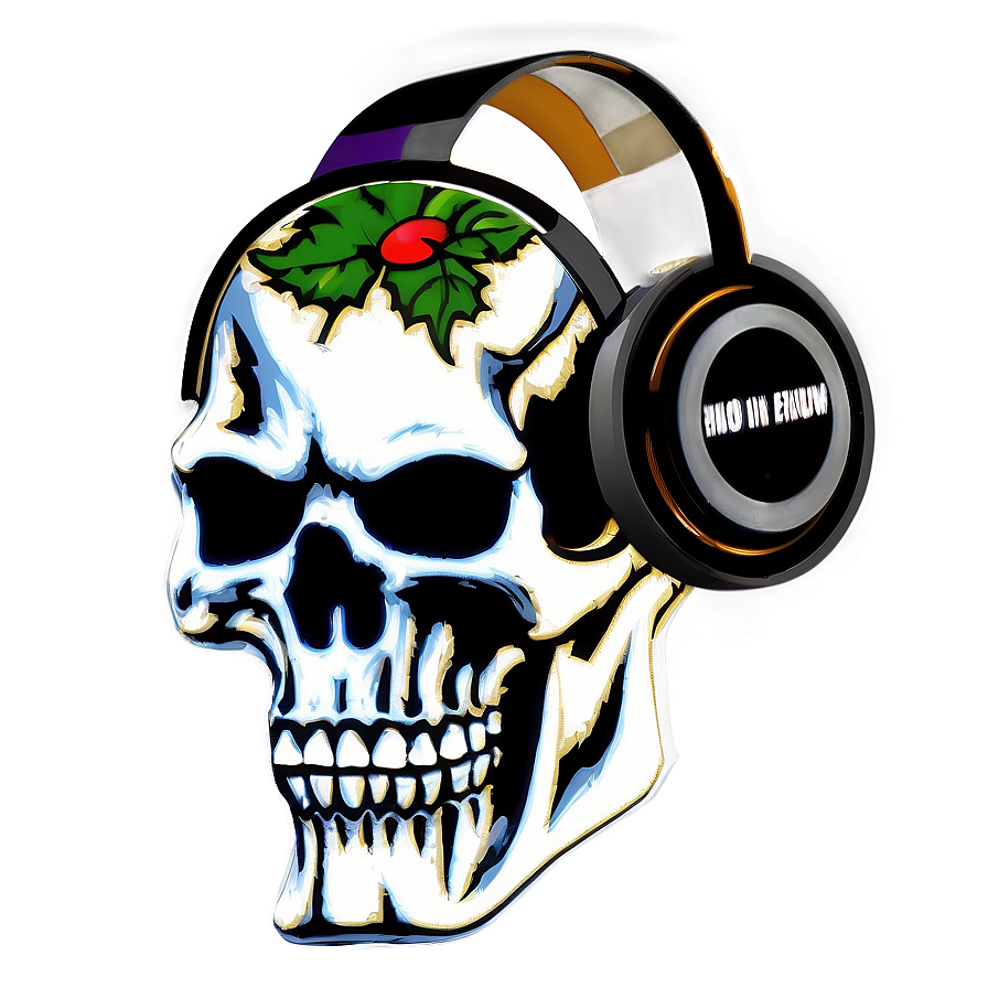 Skull Face With Headphones Png Lae PNG