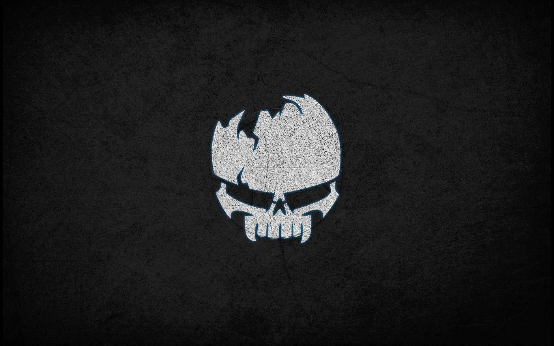 Skull Logo In Solid Black