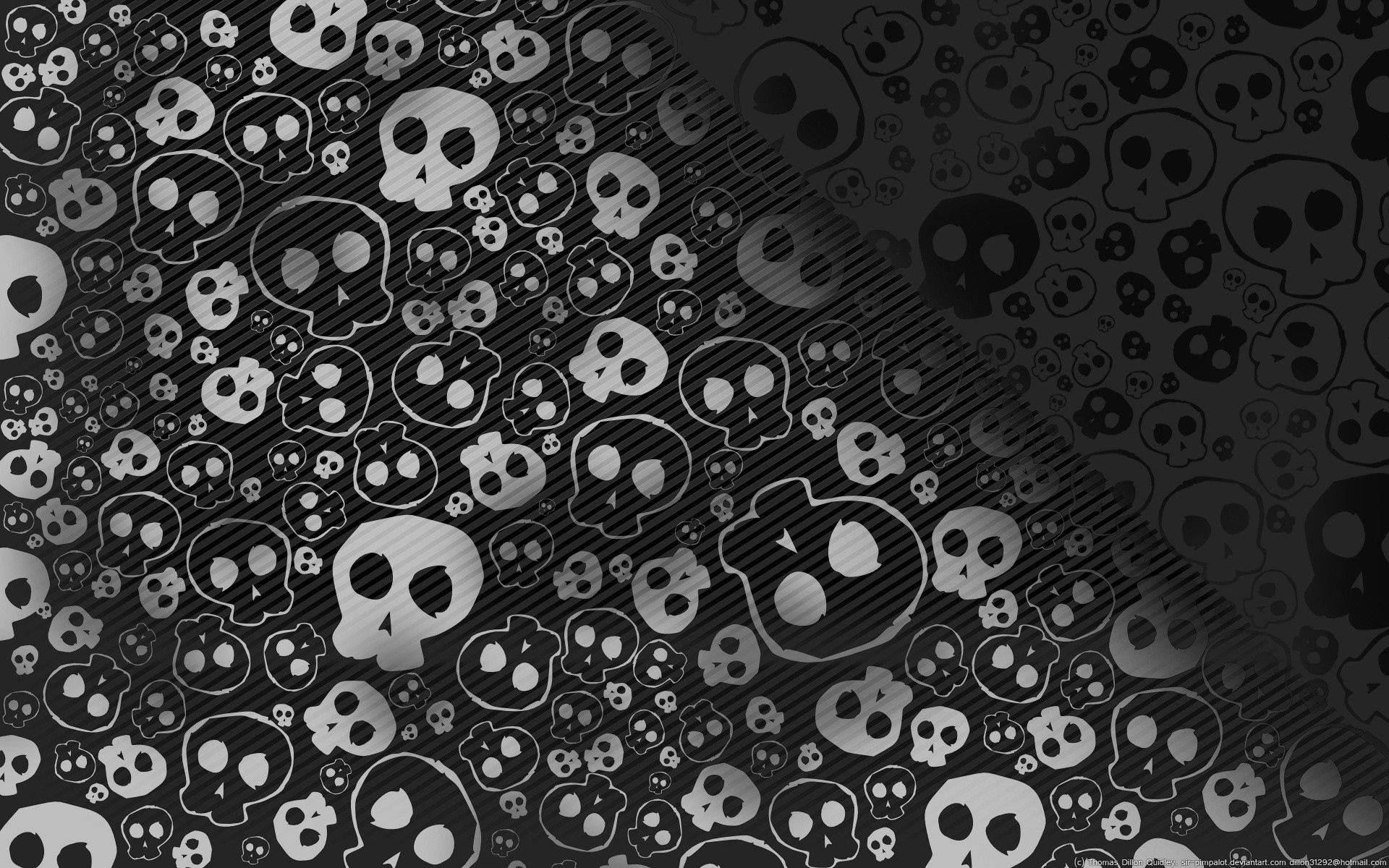 Intricate Skull Pattern Wallpaper