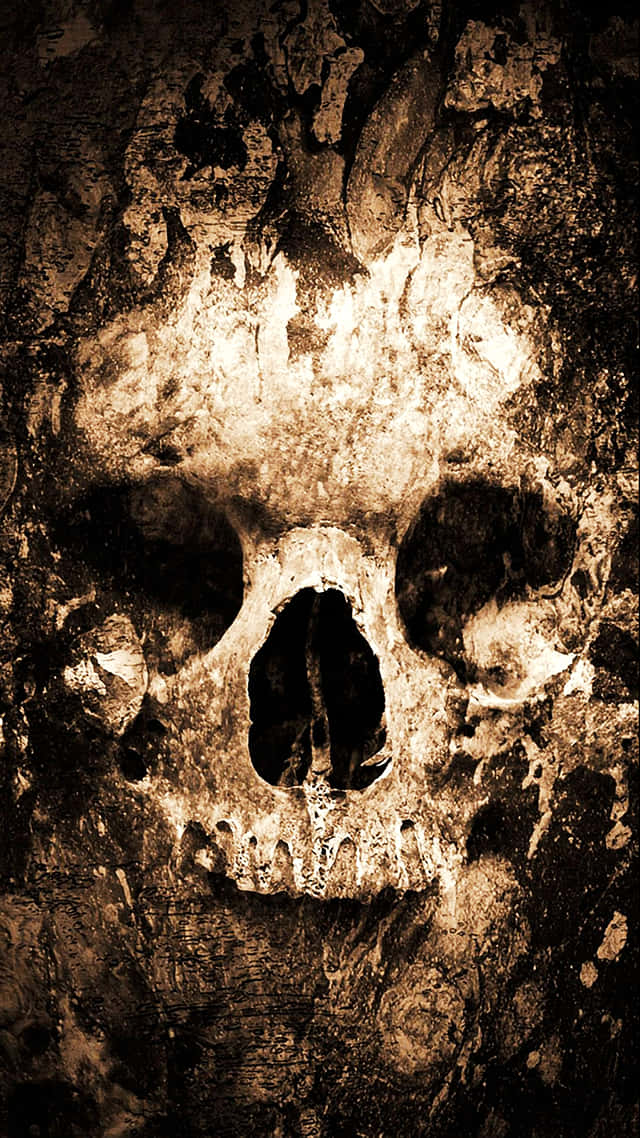 A Skull With A Hat Wallpaper