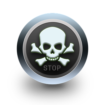 Skull Stop Sign Icon PNG