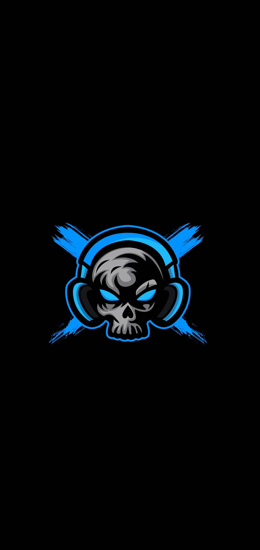 Skull With Headphones Gaming Logo Hd