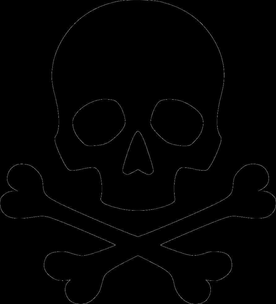 Skull_and_ Crossbones_ Outline PNG