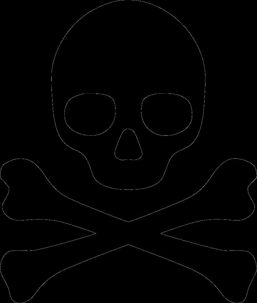 Skull_and_ Crossbones_ Outline PNG