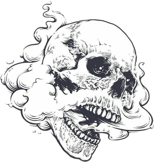 Skull_with_ Smoke_ Artwork PNG
