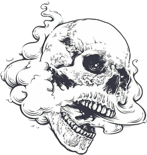 Download Skull_with_ Smoke_ Artwork | Wallpapers.com