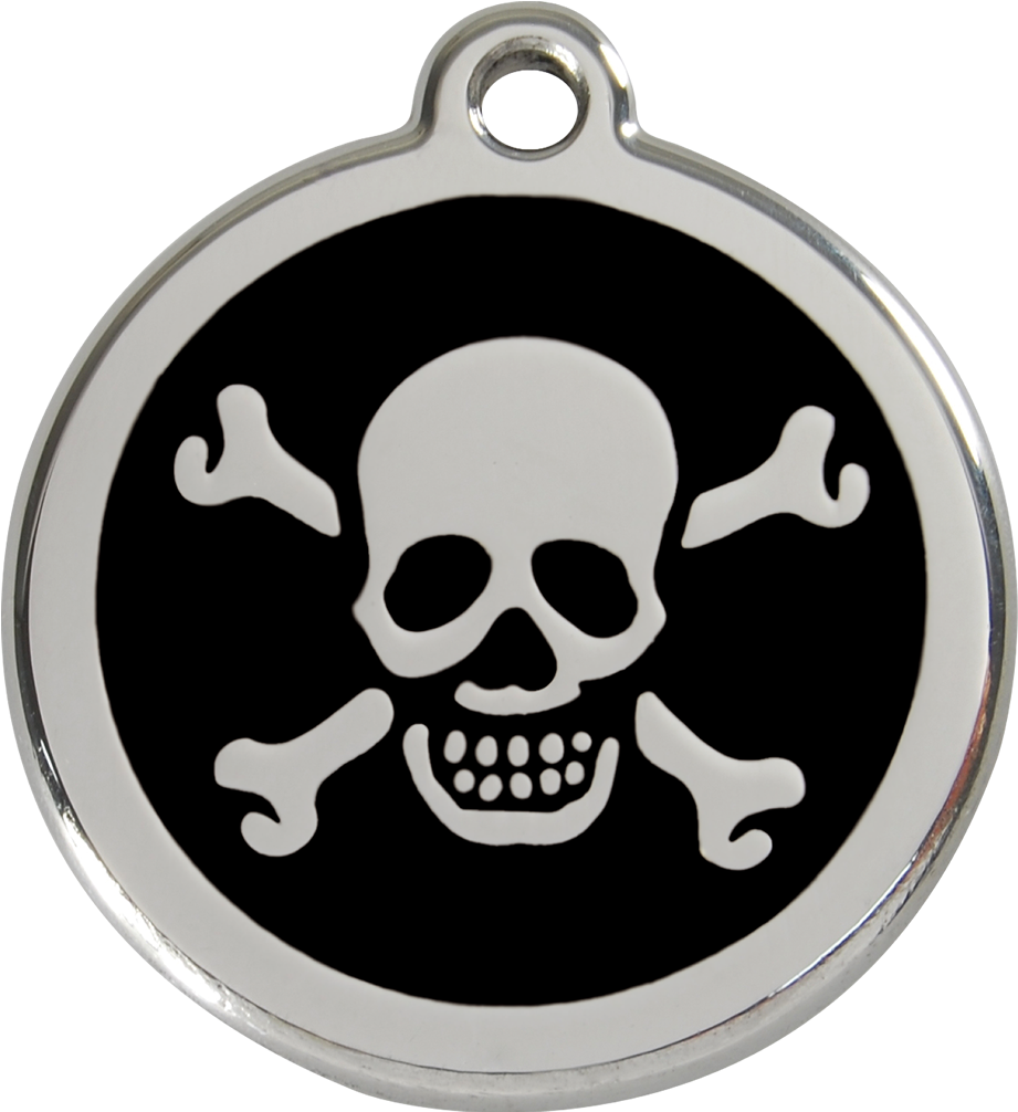 Skulland Crossbones Dog Tag PNG