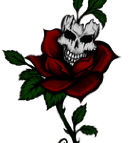 Skullin Rose Tattoo Design PNG