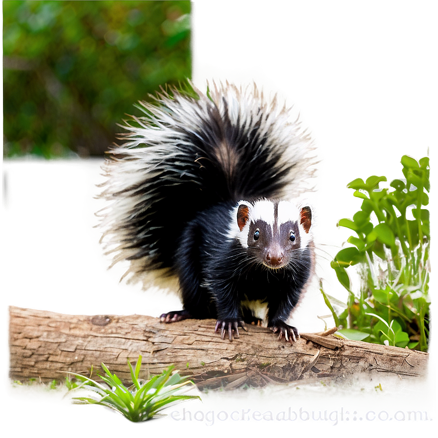 Skunk In Nature Png 06262024 PNG