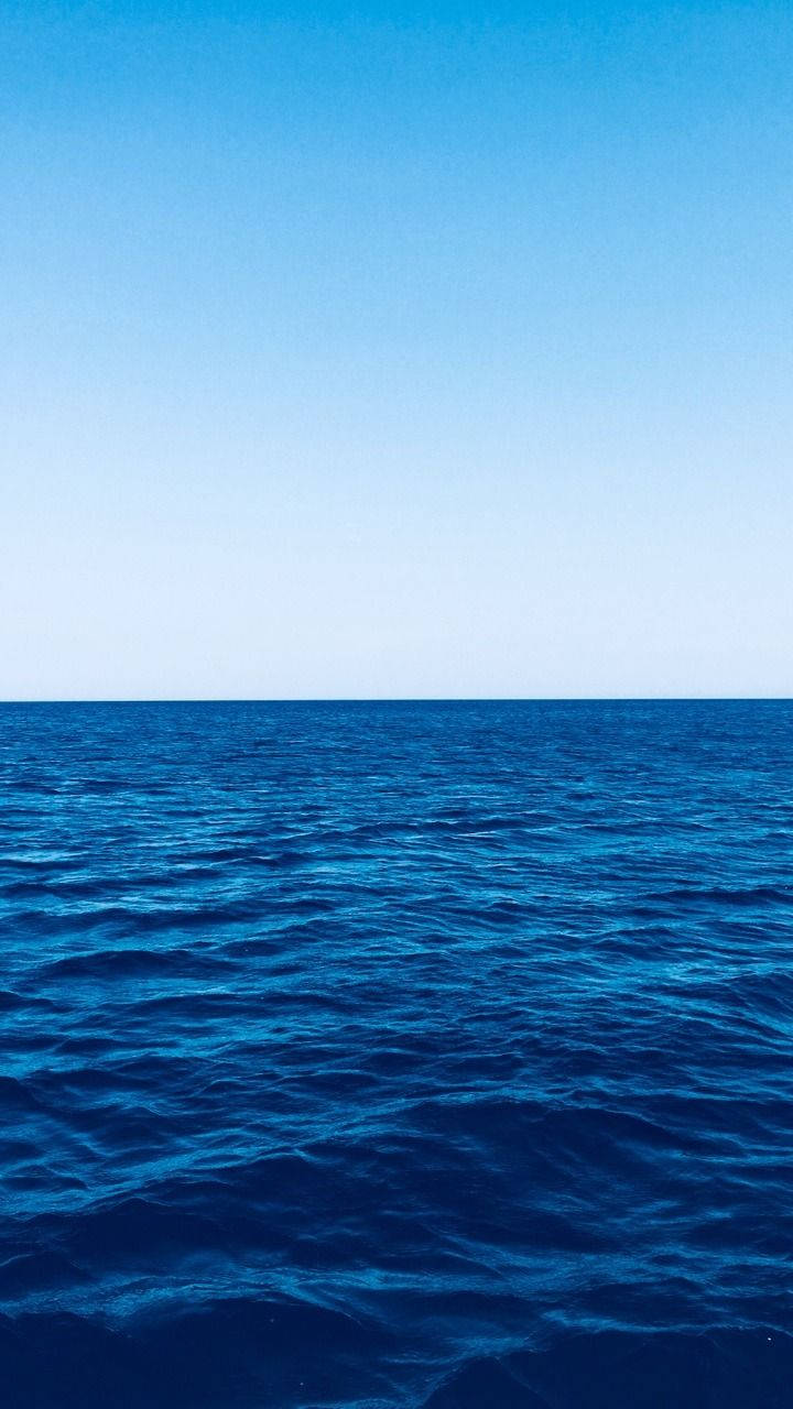 Sky And Ocean Blue Iphone Wallpaper