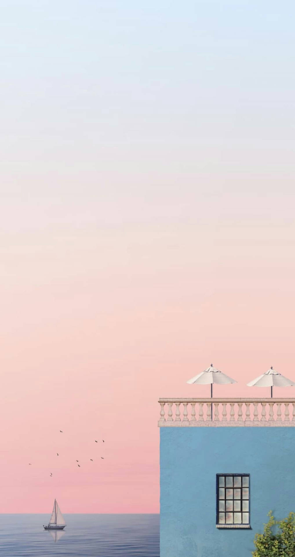 Sky And Sea Pastel Aesthetic Wallpaper