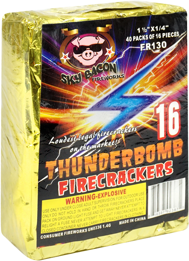 Sky Bacon Thunderbomb Firecrackers Pack PNG