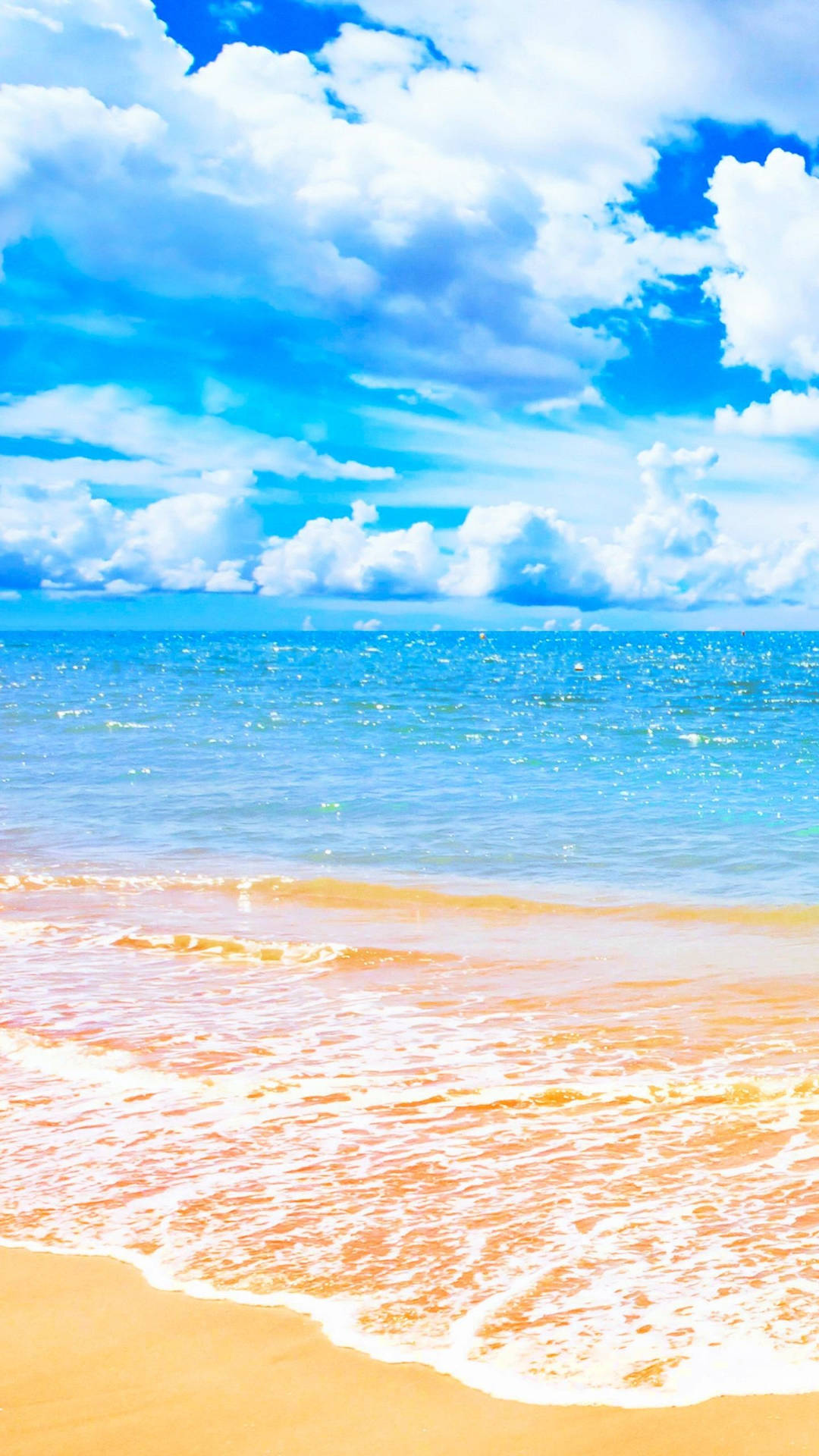 Sky Blue Beach Iphone Wallpaper