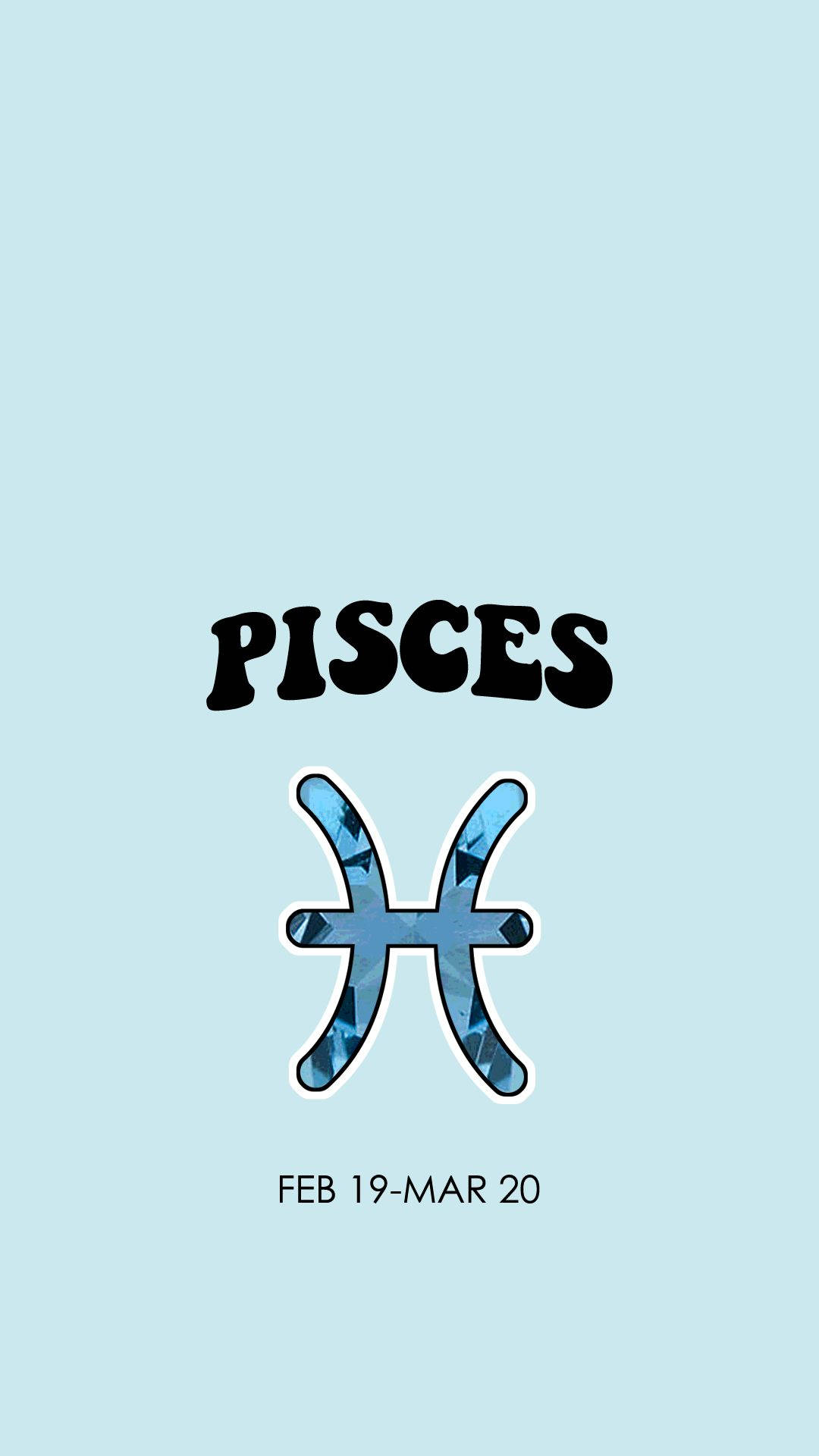 Sky-Blue Pisces Zodiac Dates Wallpaper