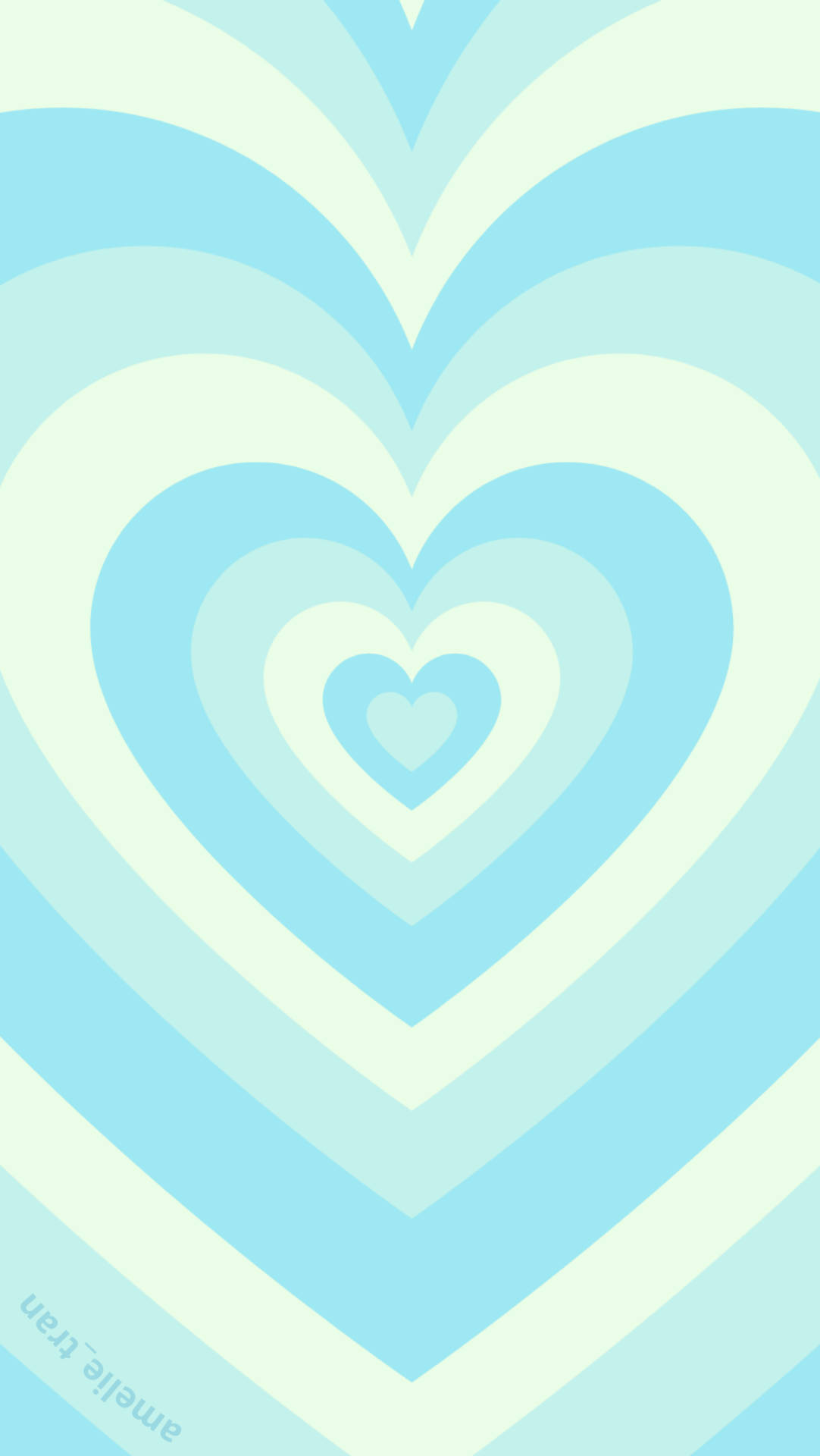 Sky Blue Wildflower Heart Background