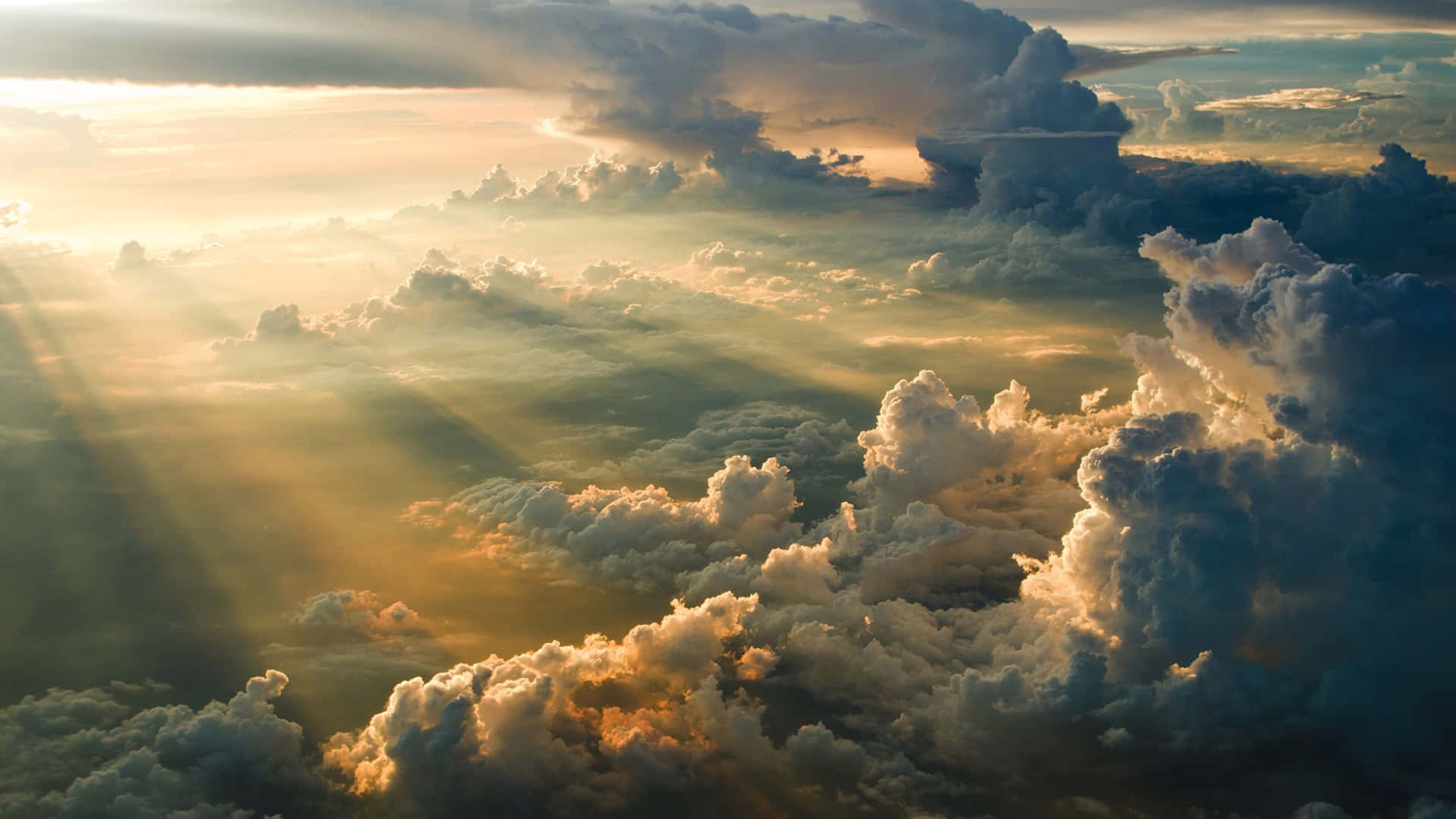 Immaginedel Cielo Con Nuvole Ampie