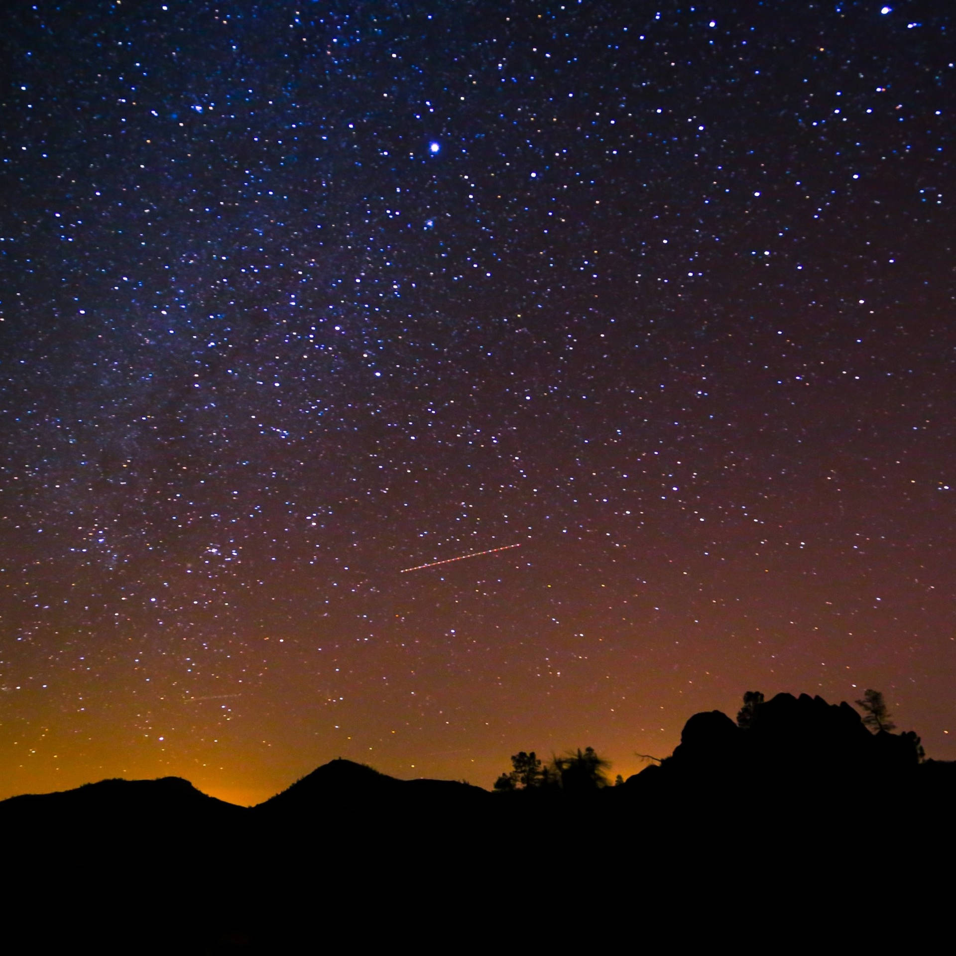 Sky Hd With Meteor Shower Wallpaper
