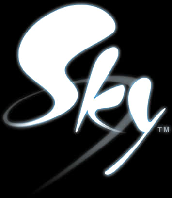 Sky Logo Neon Glow PNG