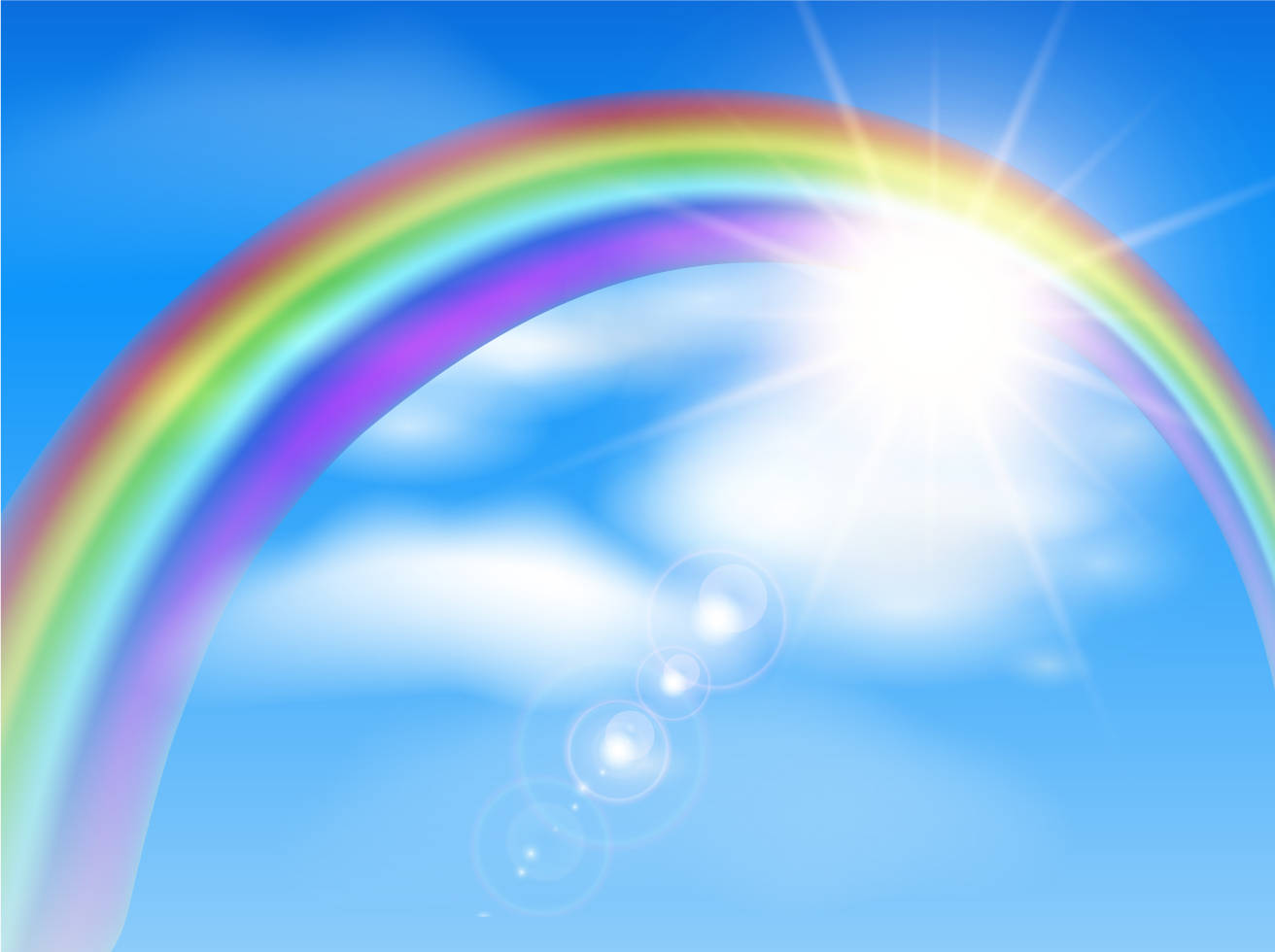 Sky Rainbow Background Wallpaper