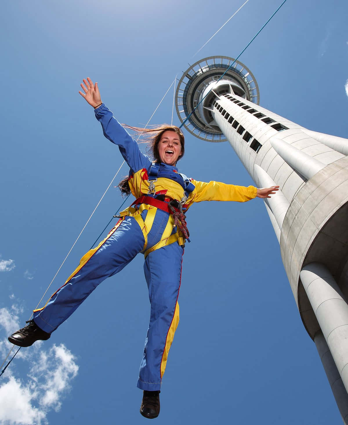 Sky Tower Auckland Bungy Jump Opplevelse Bakgrunnsbildet