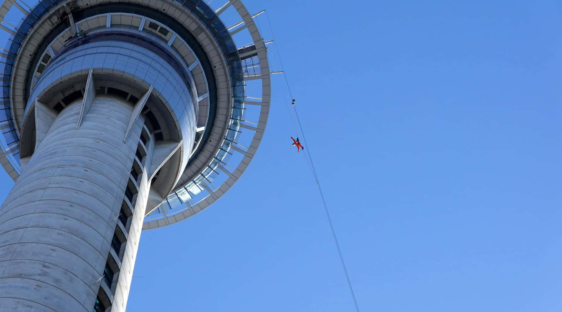 Sky Tower Aucklandin Bungee-hyppy Taustakuva