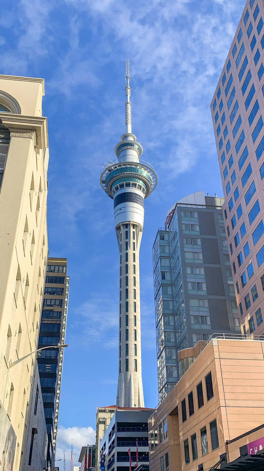 Sky Tower Auckland Bylandskap Bakgrunnsbildet