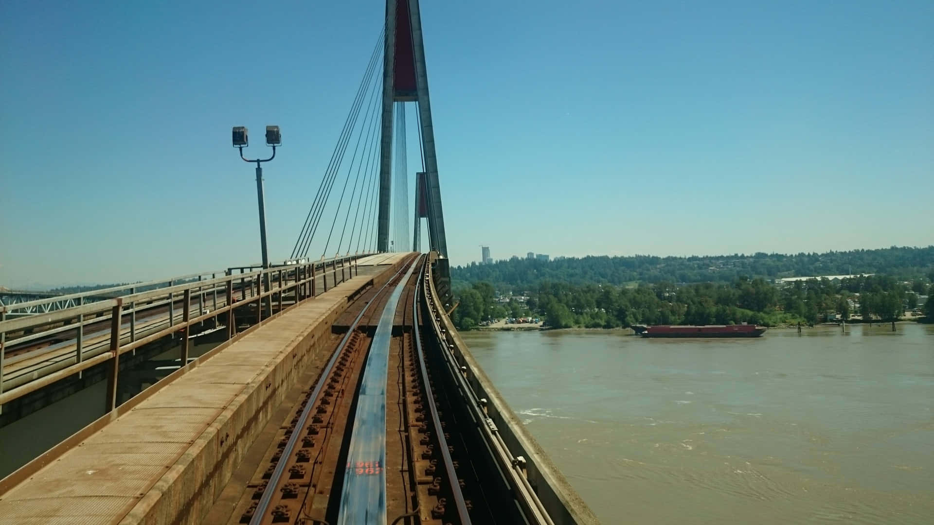 Sky Train Bridge Surrey B C Wallpaper