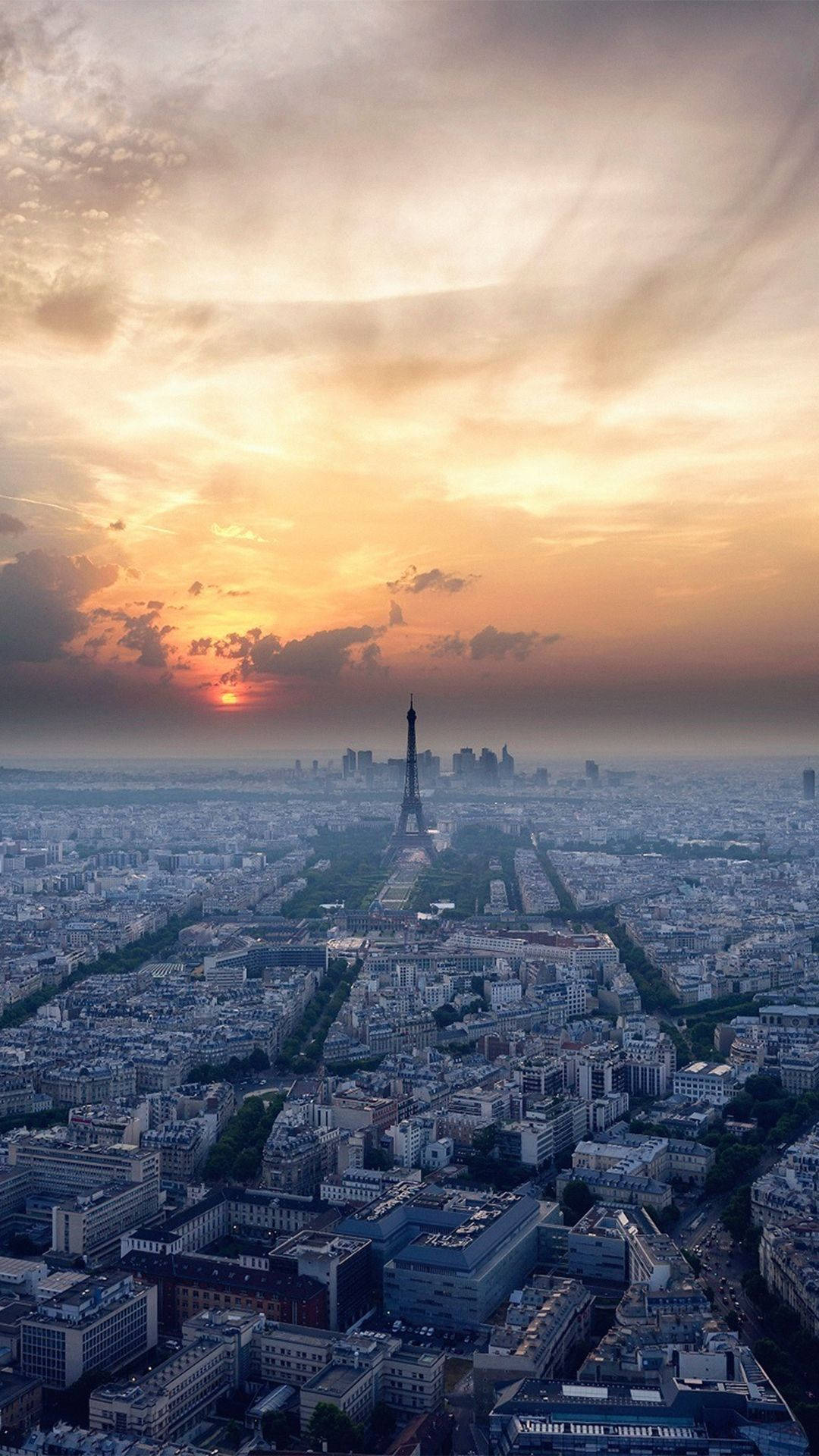 Sky View Of Paris Wallpaper
