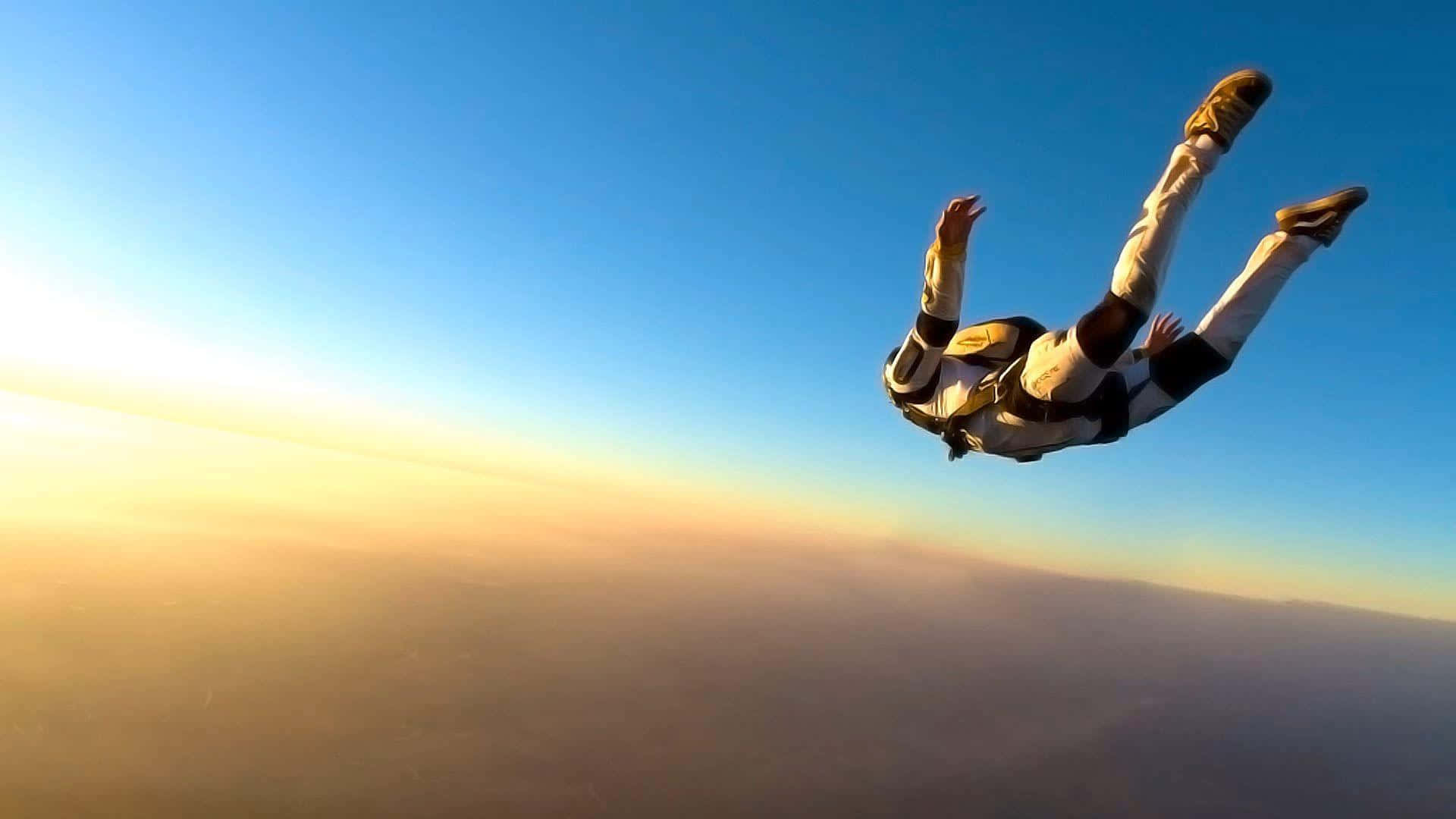 Nimmden Sprung Und Begib Dich Ins Aufregende Abenteuer Des Fallschirmspringens!