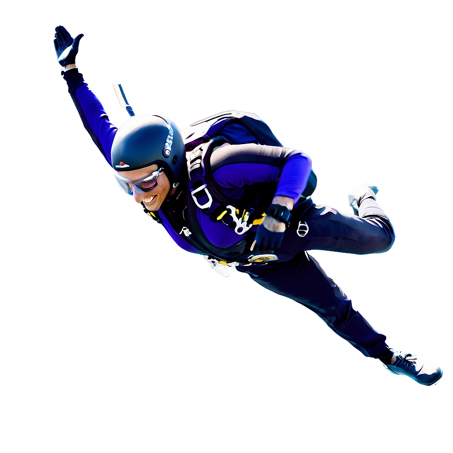 Skydiving Over Ocean Png Rmx65 PNG
