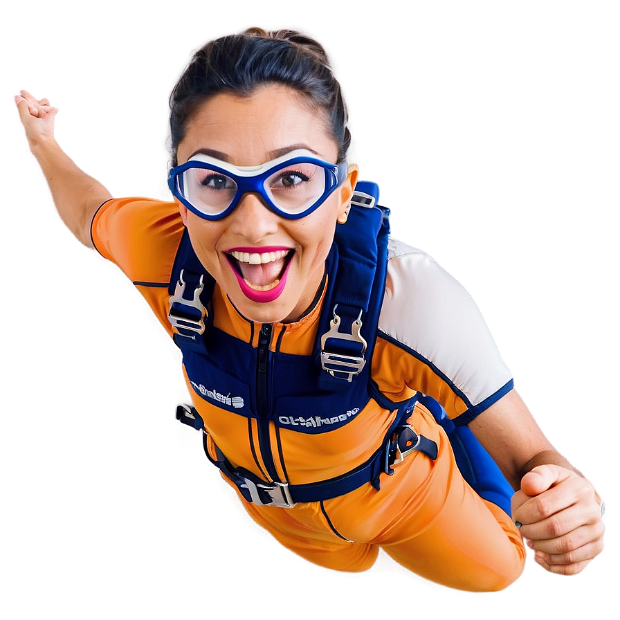 Skydiving Smile Png 06252024 PNG