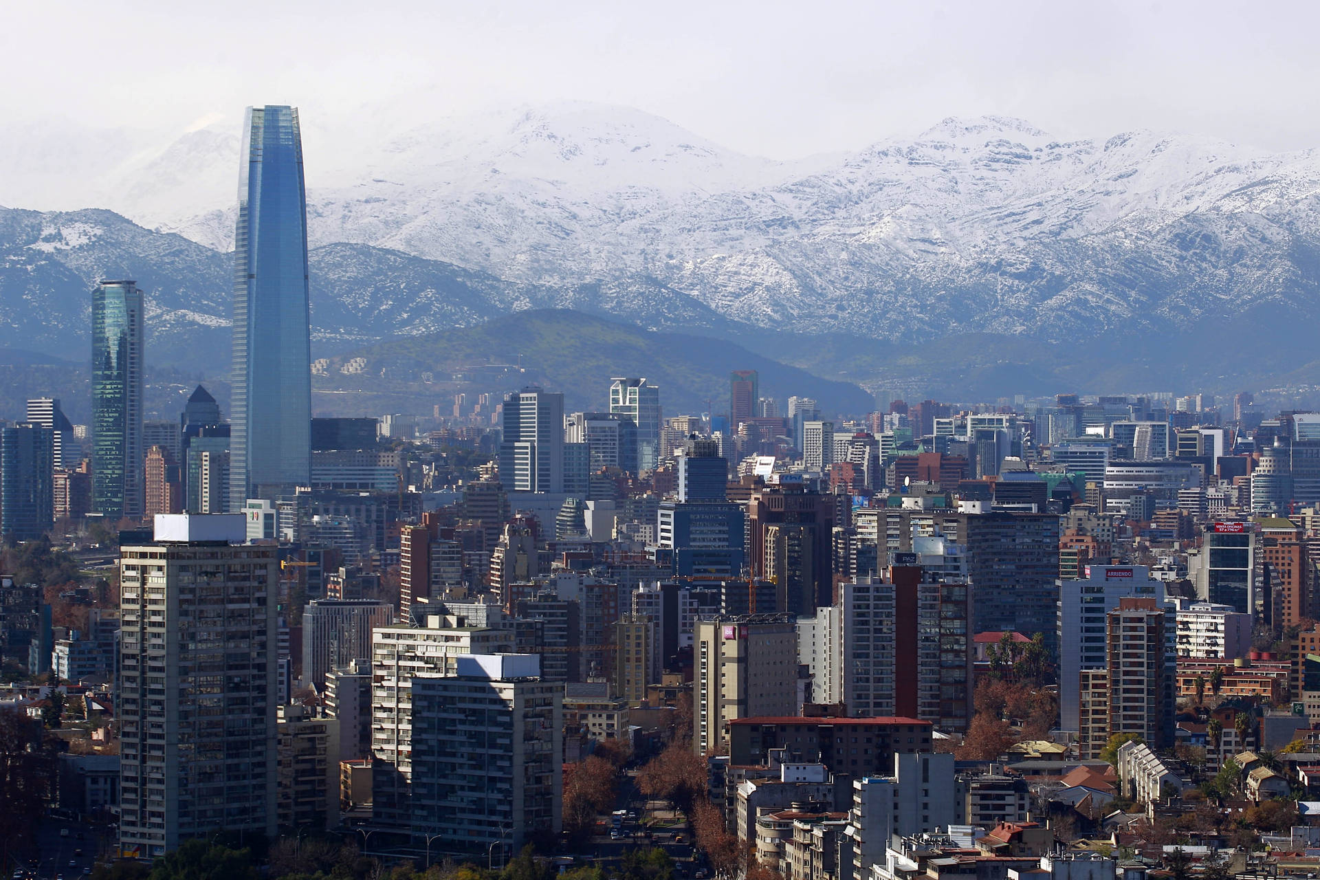 Stadsbild Från Providencia, Chile Wallpaper