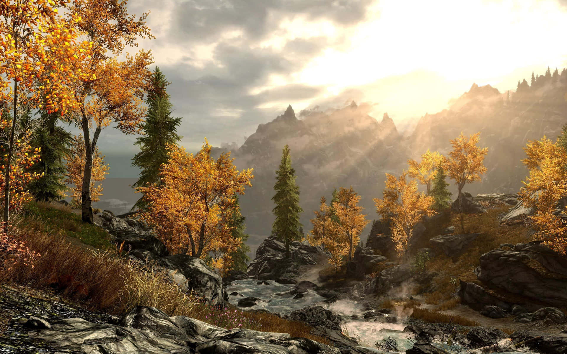 The World of Skyrim at Dawn