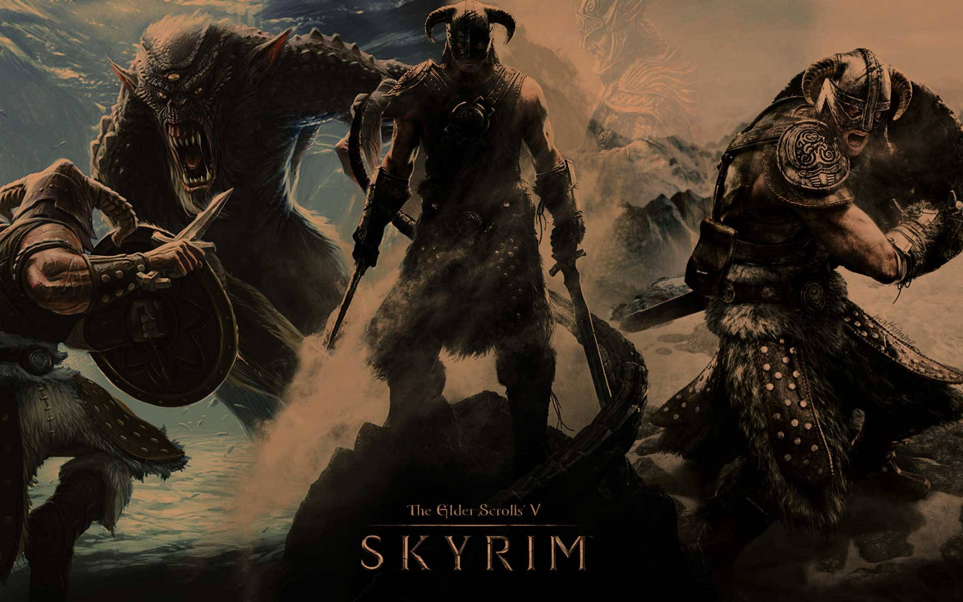 Skyrim 4k Characters Of Elder Scrolls V Wallpaper