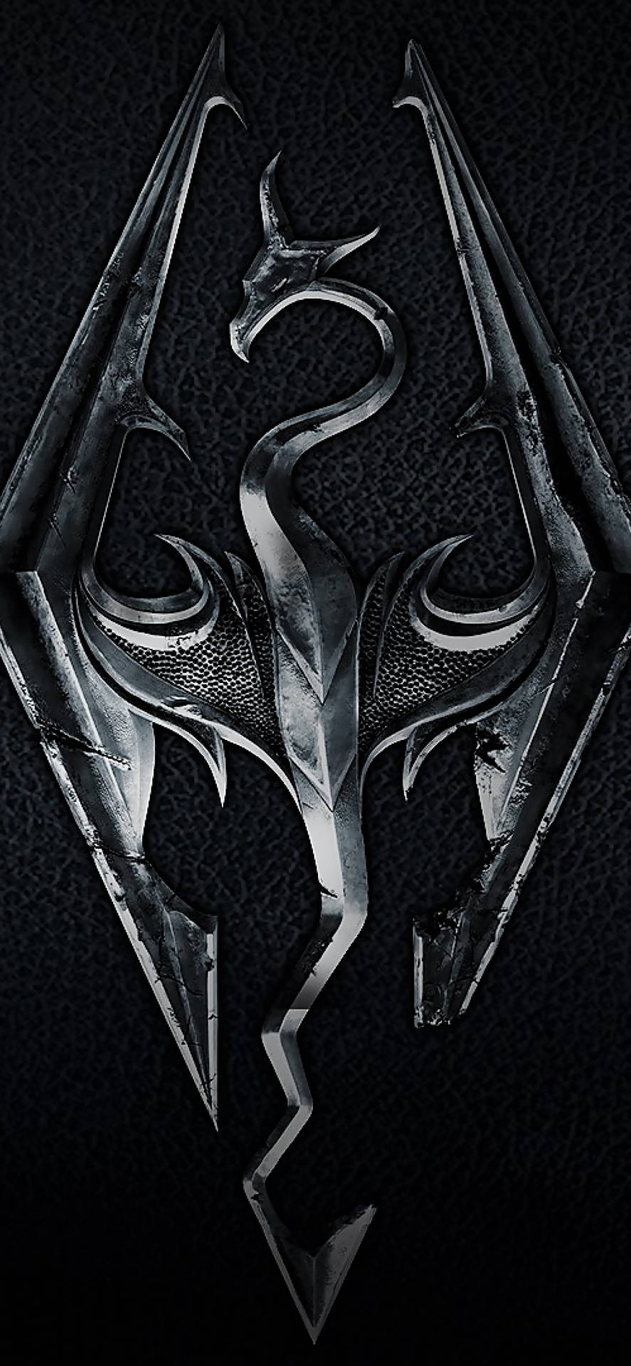 Skyrim 4K The Elder Scrolls V Logo vægmaleri. Wallpaper