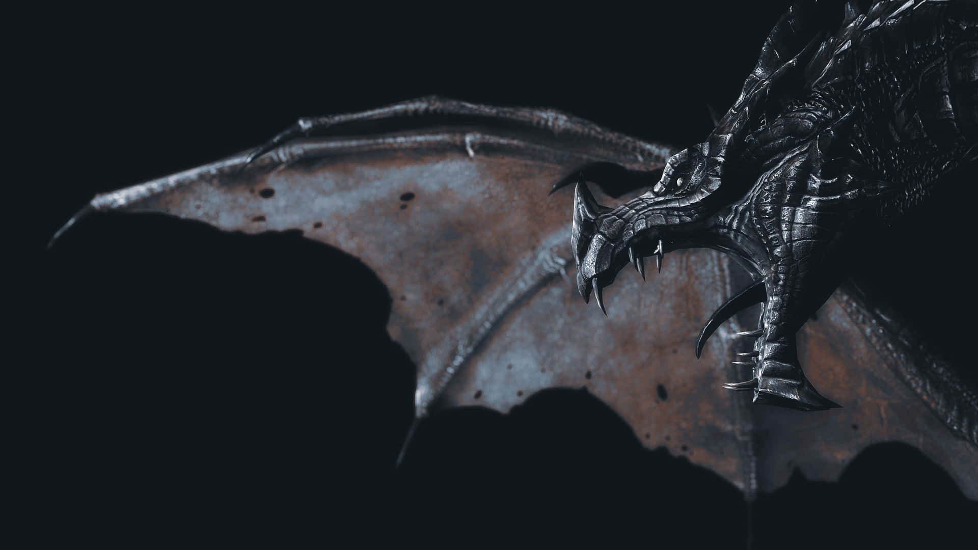 The Mighty Alduin Dragon from Skyrim Wallpaper
