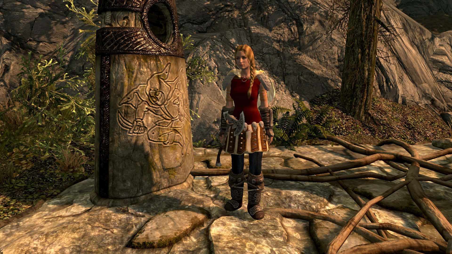 Astrid, the Leader of the Dark Brotherhood in Skyrim Wallpaper