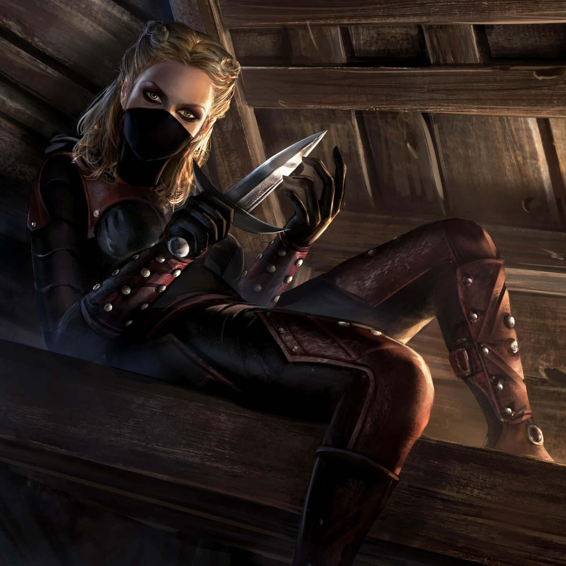 Astrid, The Enigmatic Leader of the Dark Brotherhood in Skyrim Wallpaper